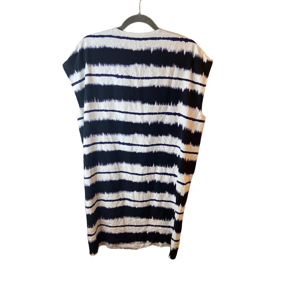 Derek Lam 10 Crosby Tie Dye V-Neck 100% Silk Sleeveless Tunic Dress Size 10 - Picture 12 of 14